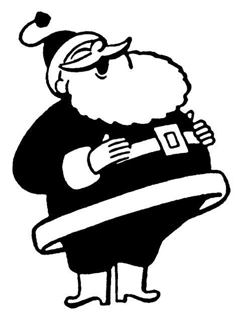 christmas cartoon images black and white